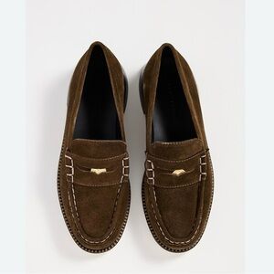 Freda Salvador Brown Suede Loafers